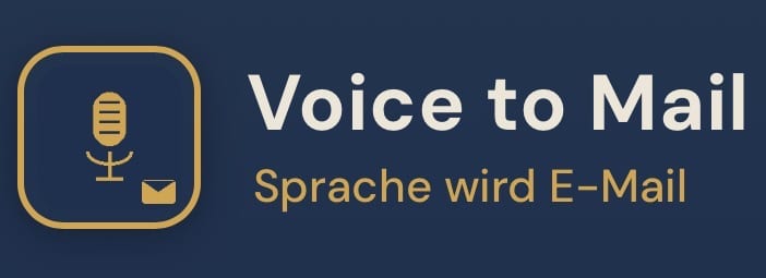 Voice to Mail App auf dem Smartphone: KI verwandelt Sprachnotizen direkt in strukturierte E-Mails.